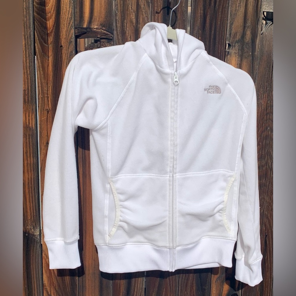 The North Face girls White fleece Jacket